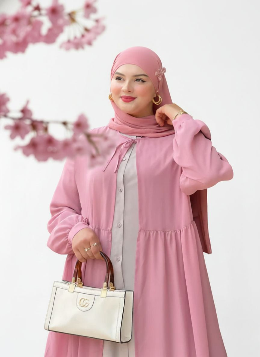 عباية يمامة وردية