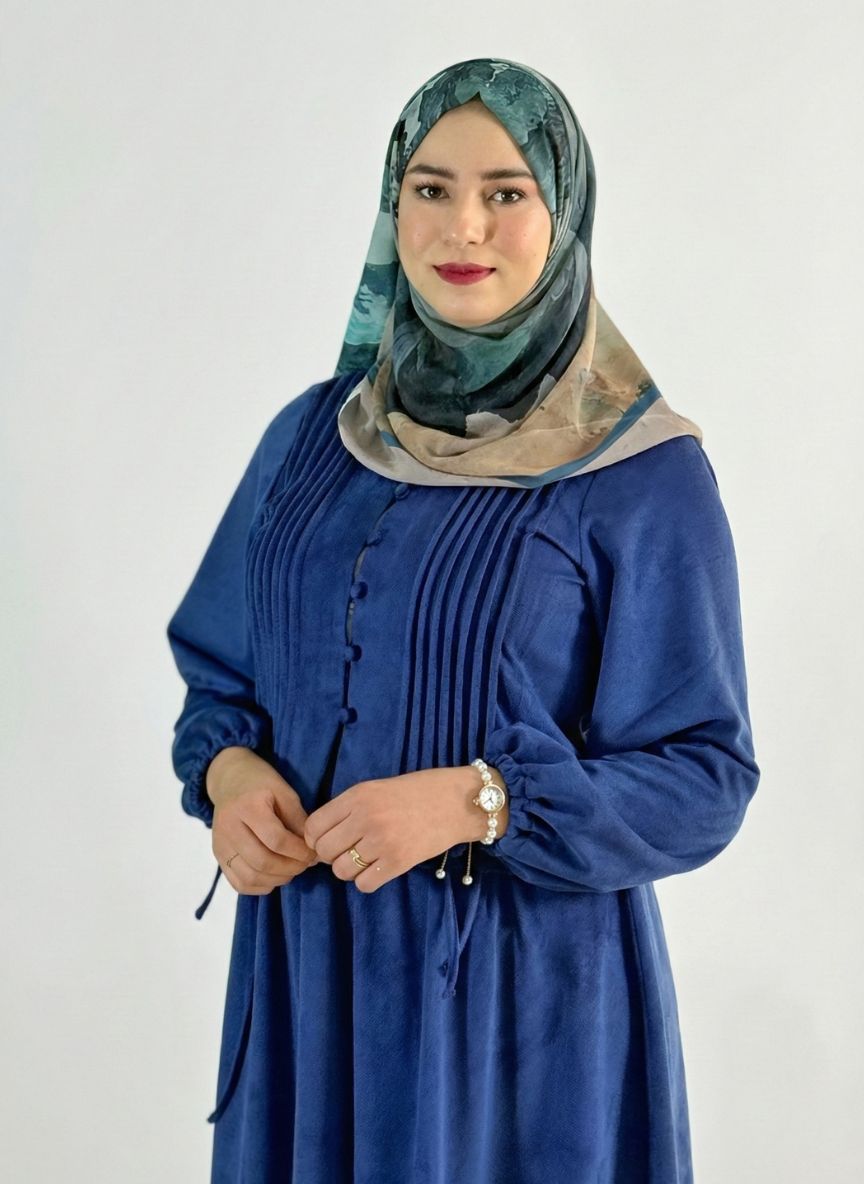 طقم نوران أزرق ملكي