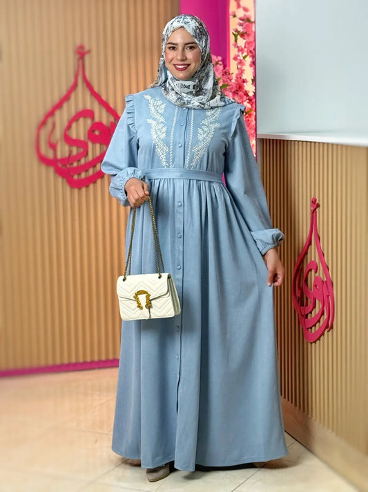 Robe SIRINE Bleu Ciel