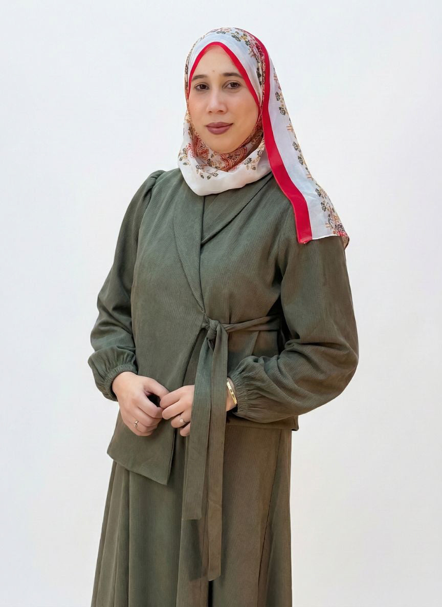 فستان مرجانة أخضر