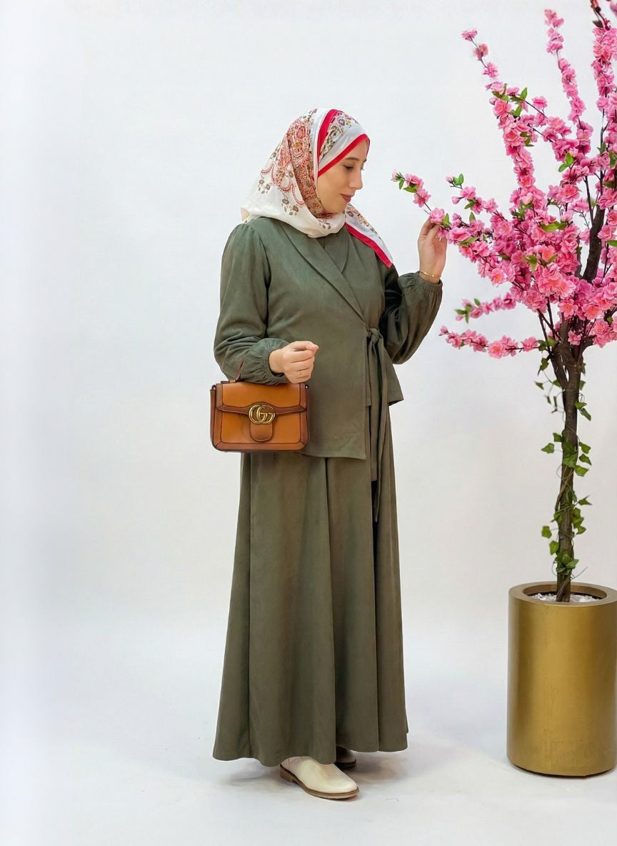 فستان مرجانة أخضر