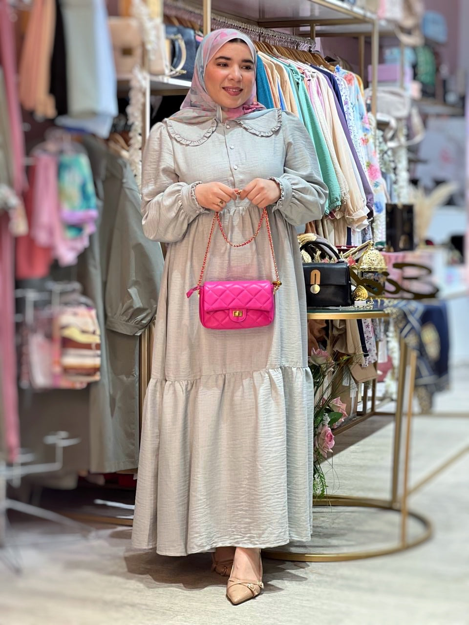 Robe IKLIL Gris