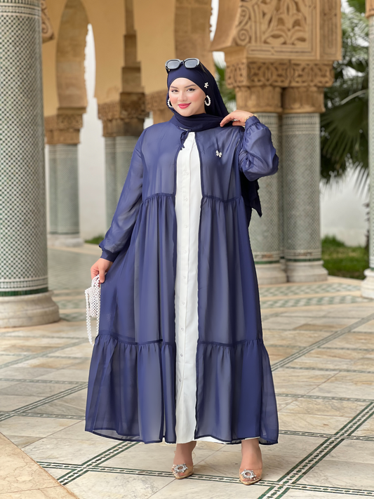 ABAYA YAMAMA Bleu Marine