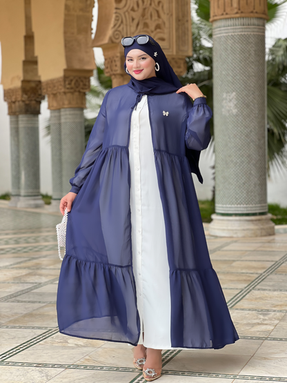 ABAYA YAMAMA Bleu Marine
