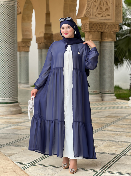 ABAYA YAMAMA Bleu Marine