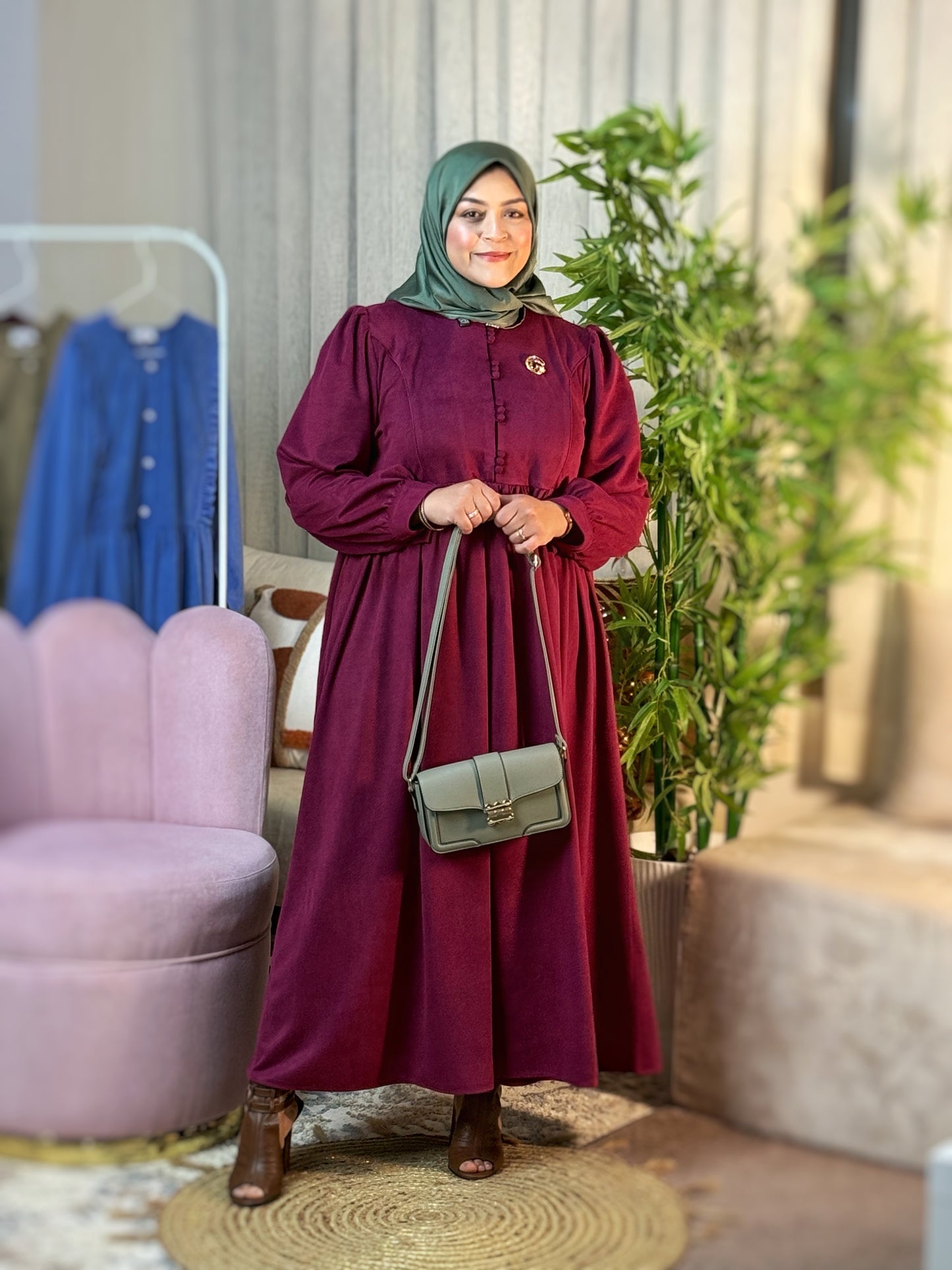 Robe BAHIYA Burgundy