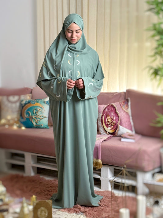 ABAYA SAFIA Vert Eau