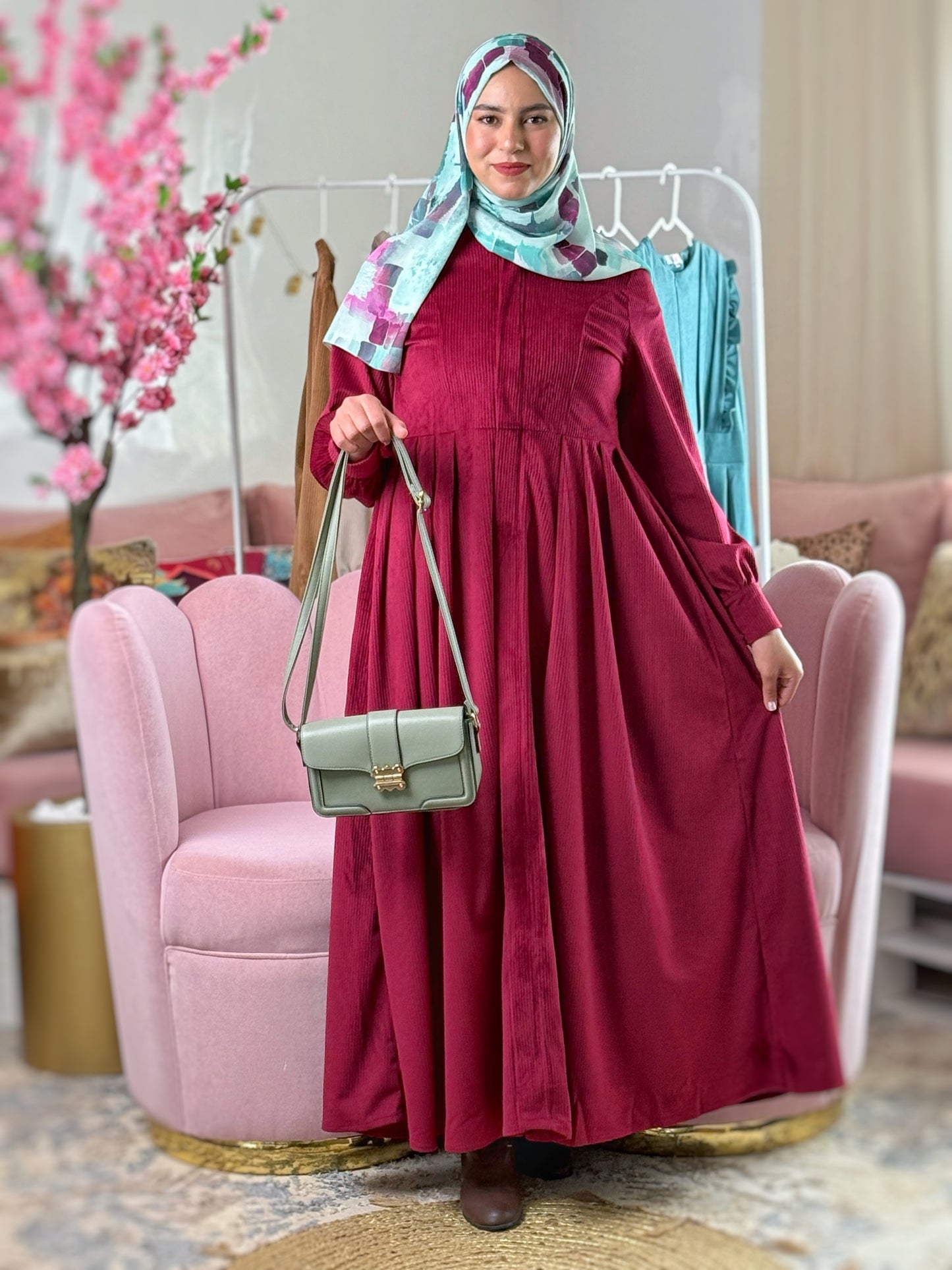Robe SOUHAILA Burgundy