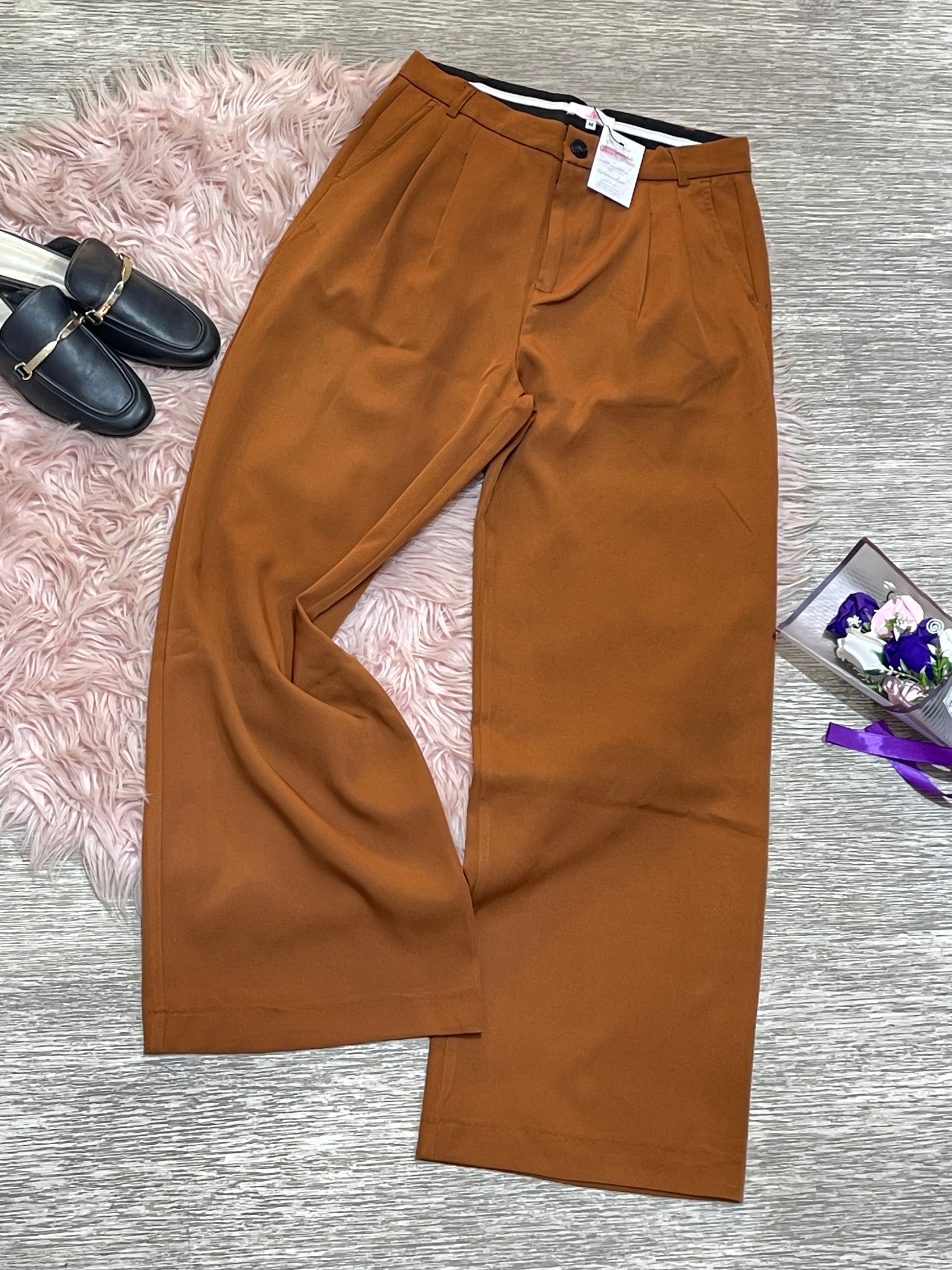Pantalon large Camel ARWA FASHION