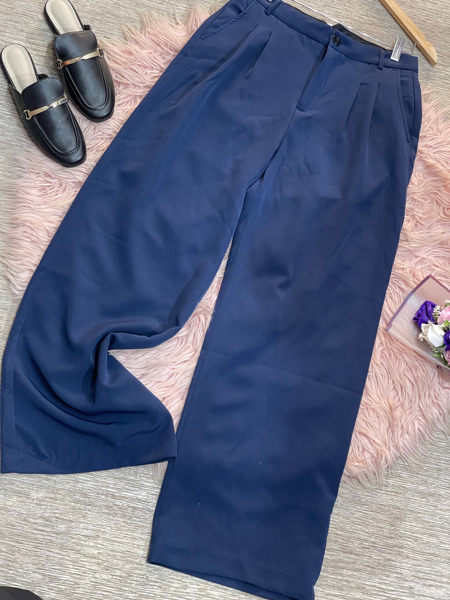 Pantalon Large Bleu