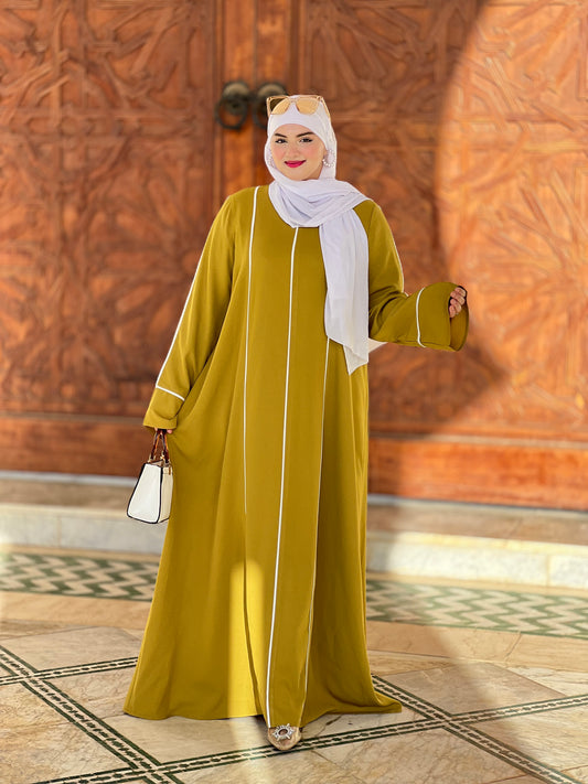 ABAYA BAYAN MOUTARDE