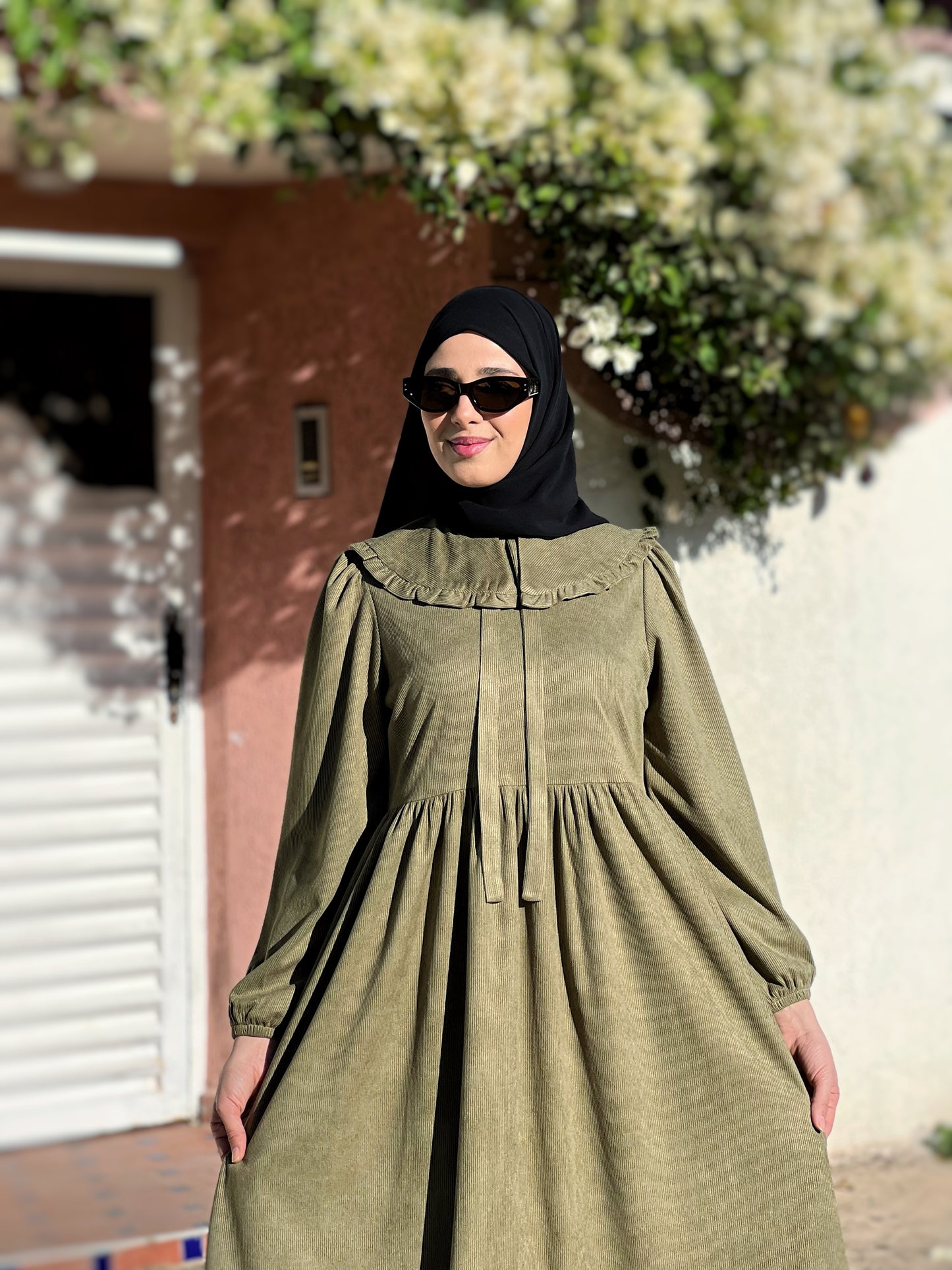 Robe NISRINE Vert Olive