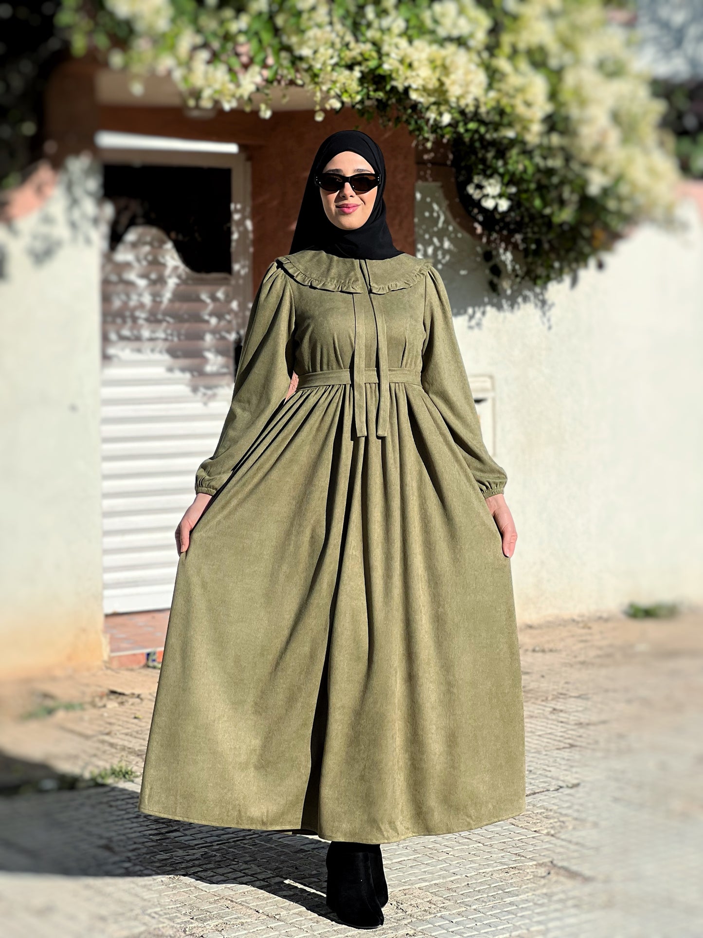 Robe NISRINE Vert Olive