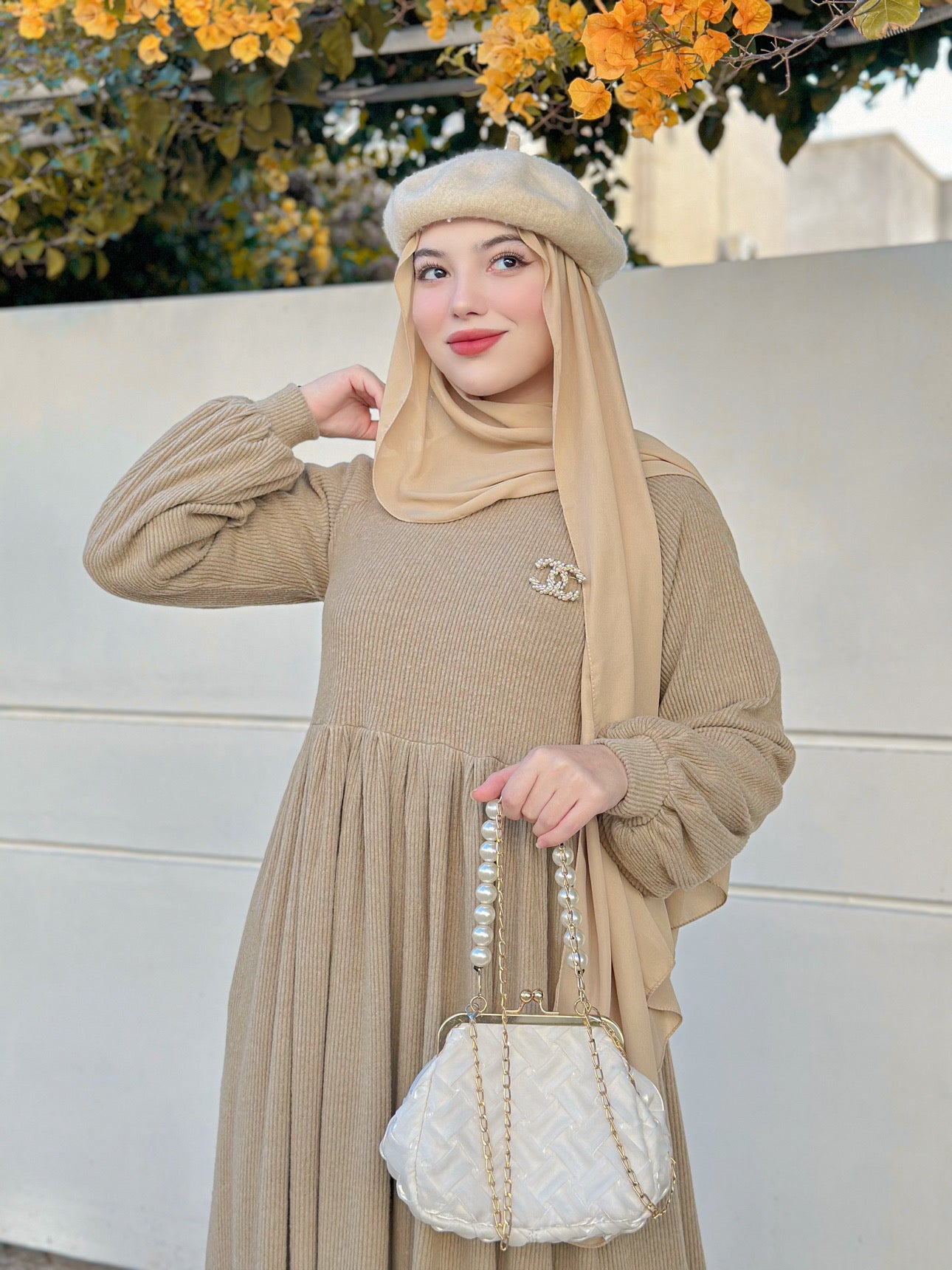 Robe Ouissam Beige