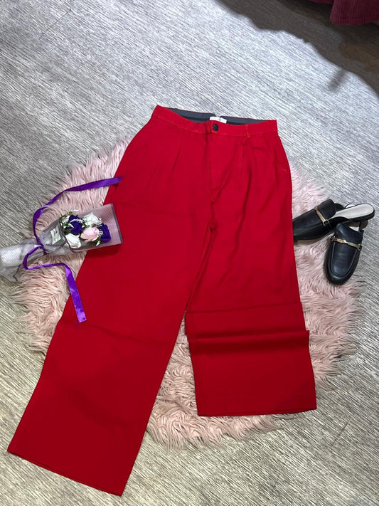 Pantalon Large Rouge