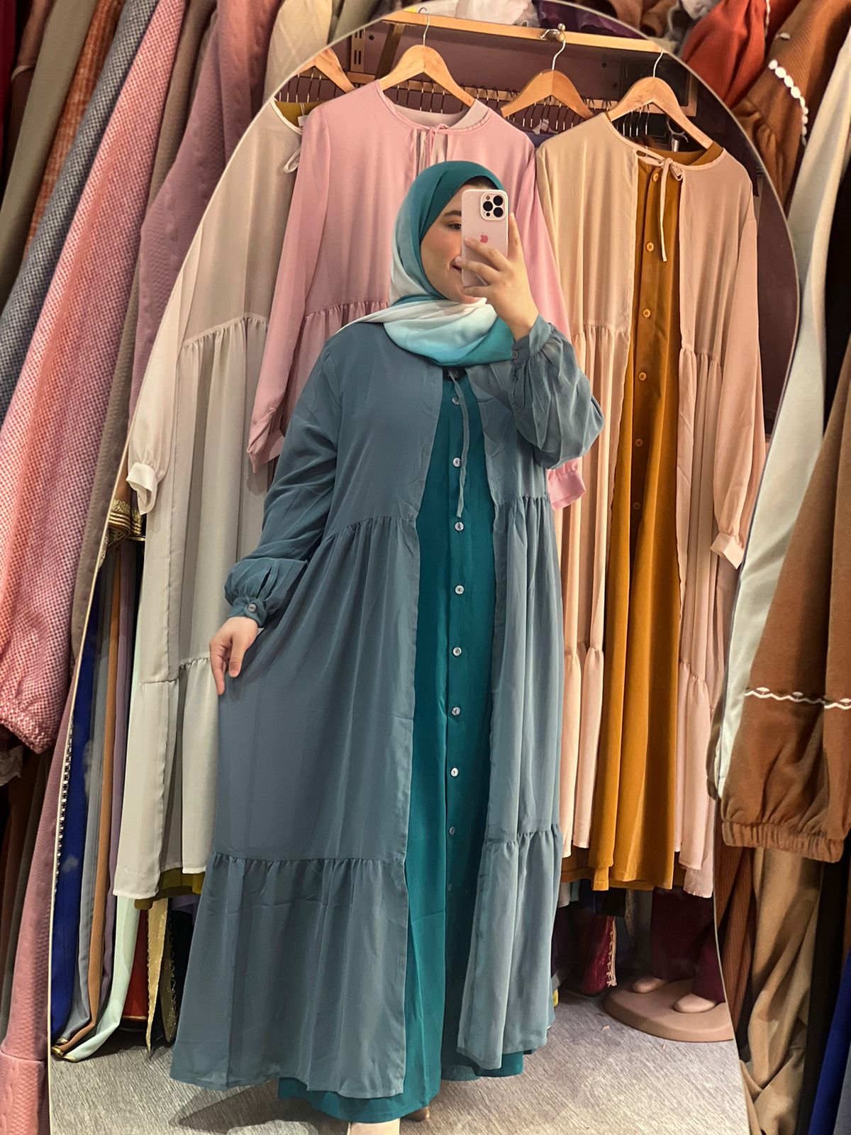 ABAYA YAMAMA Turquoise
